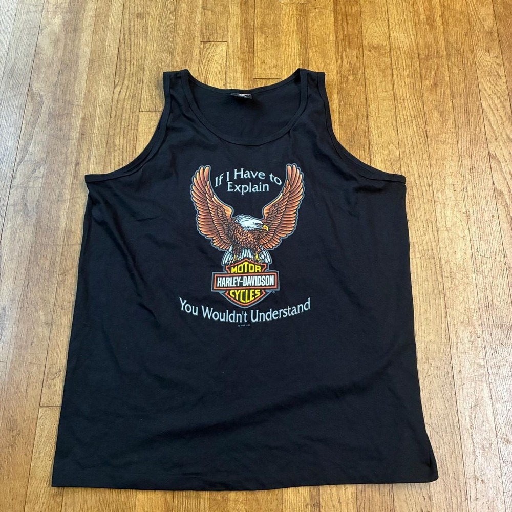 Harley-Davidson Alamo City San Antonio Texas Eagle Tank Top Mens 2XL Black